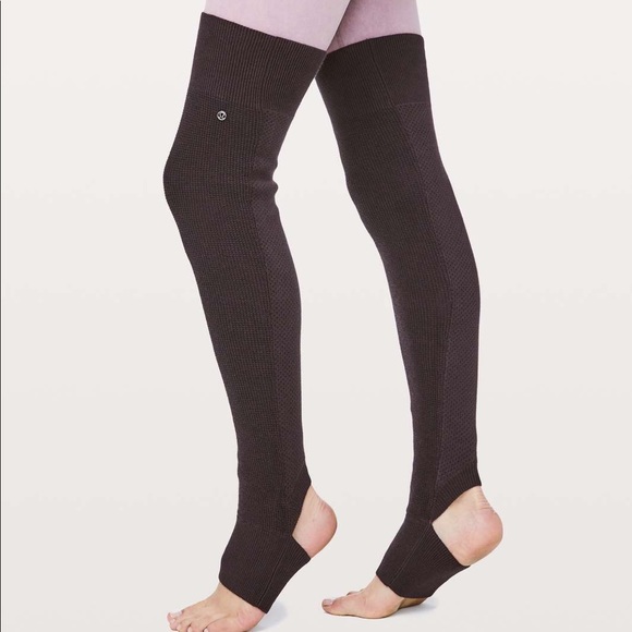 Nwt Lululemon Studio Leg Warmers Plum 